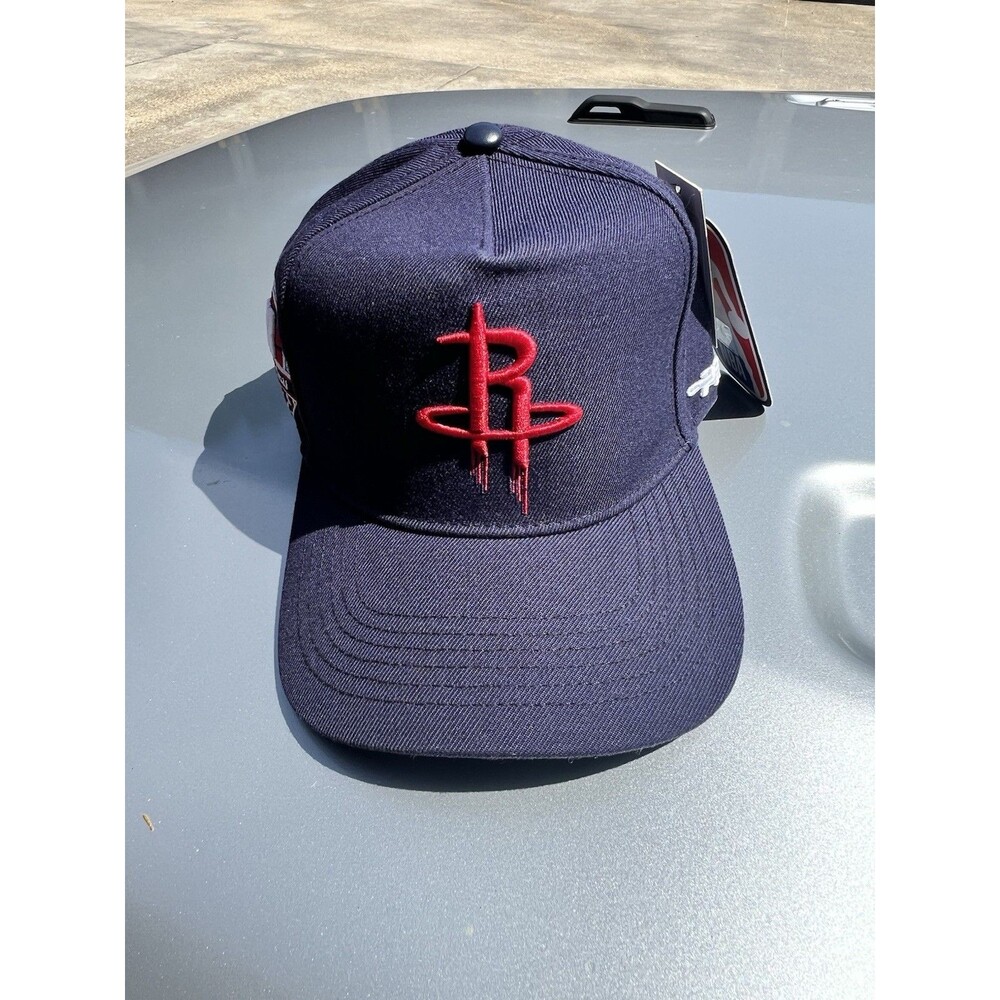 Houston Rockets Hat Snapback Cap Navy Blue Red 1967 HR Side Patch Inaugural NBA